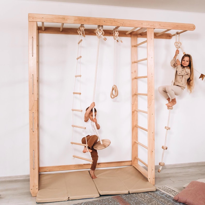 Big Bridge Indoor Monkey Bars Climbing Frame 228.6x228.6 cm