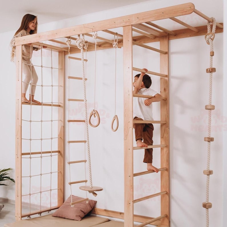 Big Bridge Indoor Monkey Bars Climbing Frame 228.6x228.6 cm