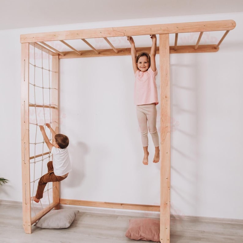 Big Bridge Indoor Monkey Bars Climbing Frame 228.6x228.6 cm