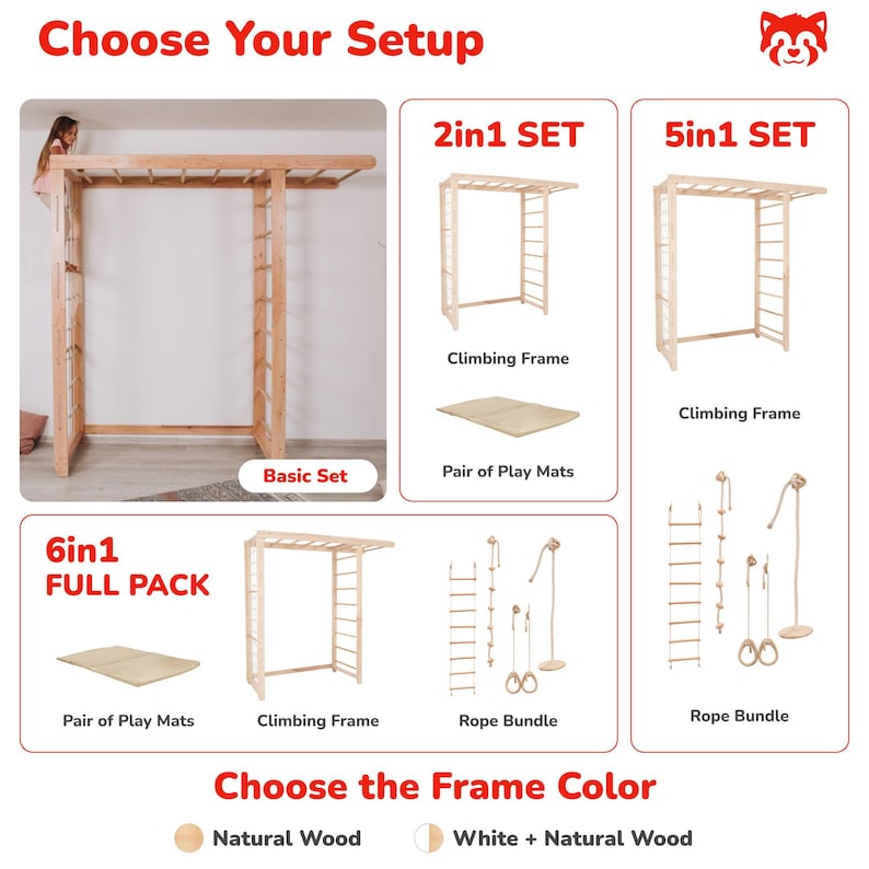 Big Bridge Indoor Monkey Bars Climbing Frame 228.6x228.6 cm